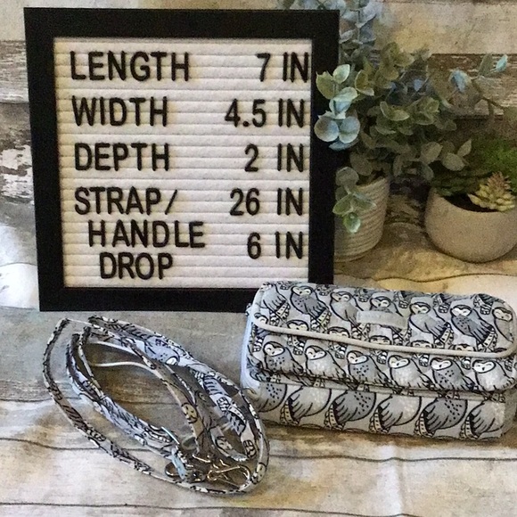 Vera Bradley Owl Print Crossbody Bag/Wristlet - Picture 6 of 7